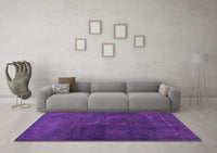 Machine Washable Abstract Purple Contemporary Rug, wshcon1948pur