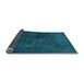 Sideview of Abstract Light Blue Contemporary Rug, con1948lblu