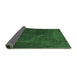 Sideview of Abstract Emerald Green Contemporary Rug, con1948emgrn