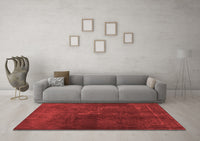 Machine Washable Abstract Red Contemporary Rug, wshcon1948red