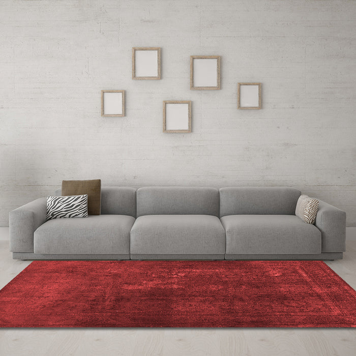 Contemporary Red Washable Rugs