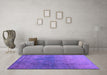 Machine Washable Persian Purple Bohemian Area Rugs in a Living Room, wshcon1949pur