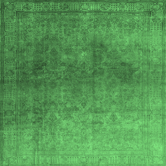 Square Persian Emerald Green Bohemian Rug, con1949emgrn