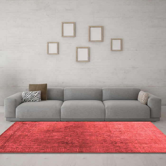 Bohemian Red Washable Rugs