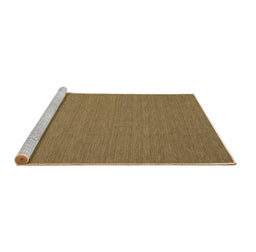 Sideview of Machine Washable Abstract Brown Contemporary Rug, wshcon194brn