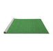 Sideview of Machine Washable Abstract Emerald Green Contemporary Area Rugs, wshcon194emgrn