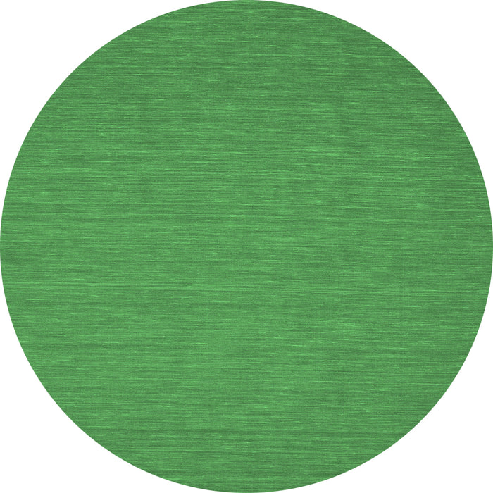 Round Abstract Emerald Green Contemporary Rug, con194emgrn