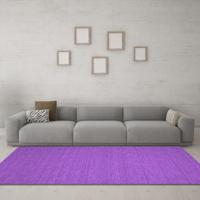 Machine Washable Abstract Purple Contemporary Area Rugs in a Living Room, wshcon194pur
