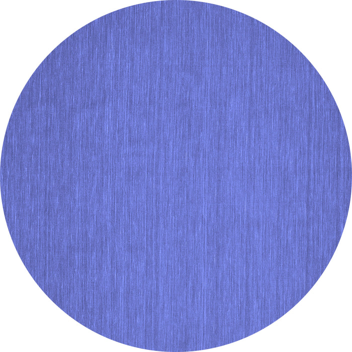 Round Abstract Blue Contemporary Rug, con194blu