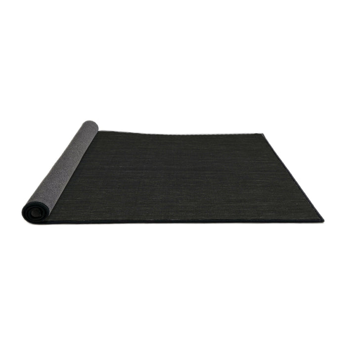 Thickness of Contemporary Charcoal Black Modern Rug, con195