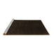 Sideview of Machine Washable Abstract Brown Contemporary Rug, wshcon1950brn