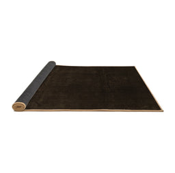 Sideview of Abstract Brown Contemporary Rug, con1950brn