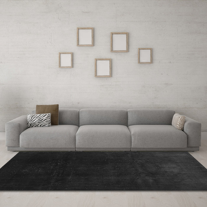 Machine Washable Abstract Gray Contemporary Rug in a Living Room,, wshcon1950gry