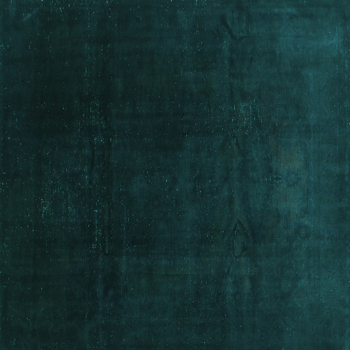 Square Abstract Turquoise Contemporary Rug, con1950turq