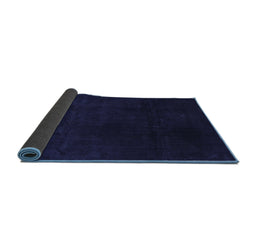 Sideview of Abstract Blue Contemporary Rug, con1950blu
