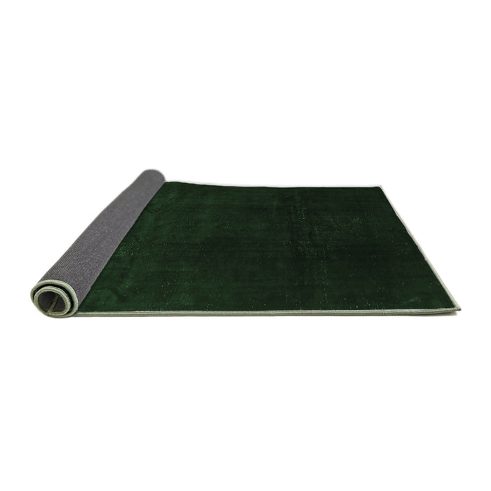Sideview of Abstract Emerald Green Contemporary Rug, con1950emgrn