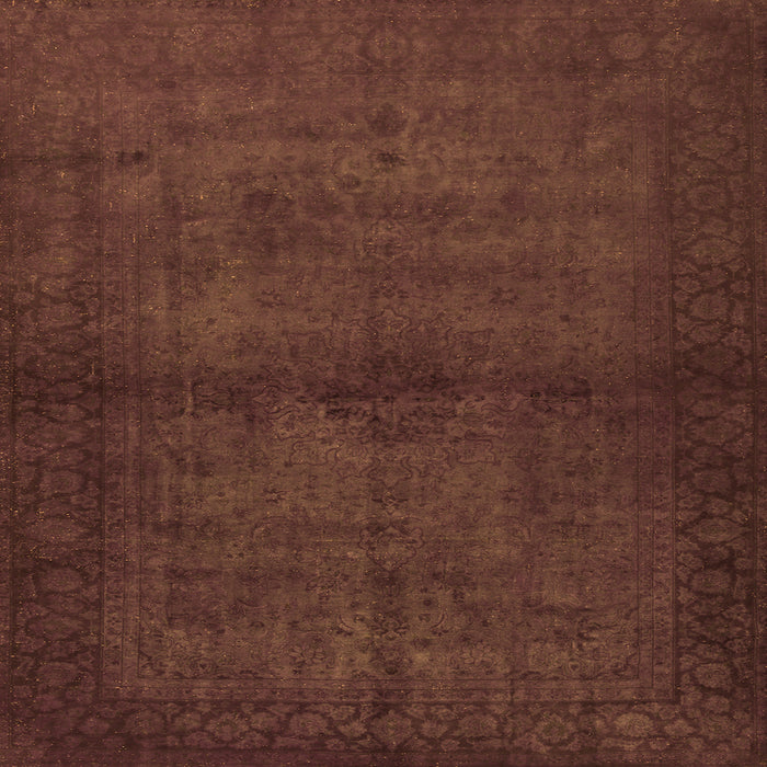 Round Machine Washable Abstract Orange Contemporary Area Rugs, wshcon1951org