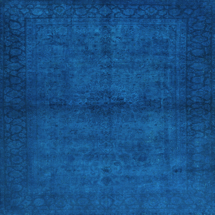 Square Machine Washable Abstract Light Blue Contemporary Rug, wshcon1951lblu