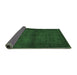 Sideview of Abstract Emerald Green Contemporary Rug, con1951emgrn