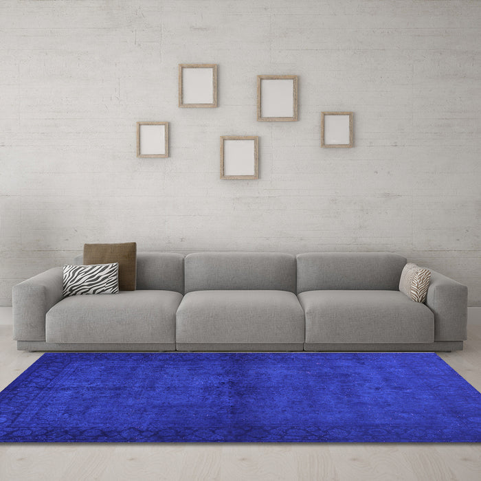 Machine Washable Abstract Purple Contemporary Area Rugs in a Living Room, wshcon1951pur