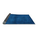 Sideview of Abstract Light Blue Contemporary Rug, con1951lblu