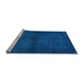 Sideview of Machine Washable Abstract Light Blue Contemporary Rug, wshcon1951lblu