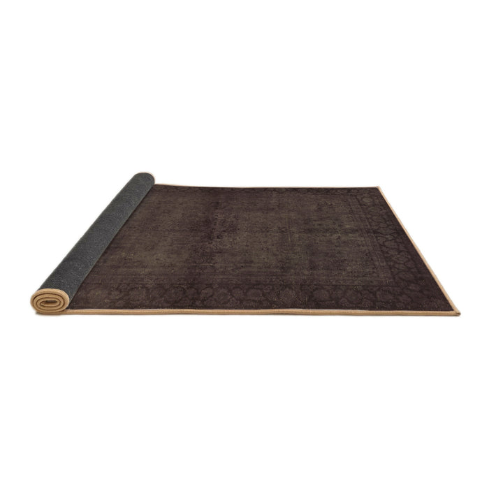 Sideview of Abstract Brown Contemporary Rug, con1951brn