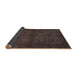 Sideview of Abstract Brown Contemporary Rug, con1951brn