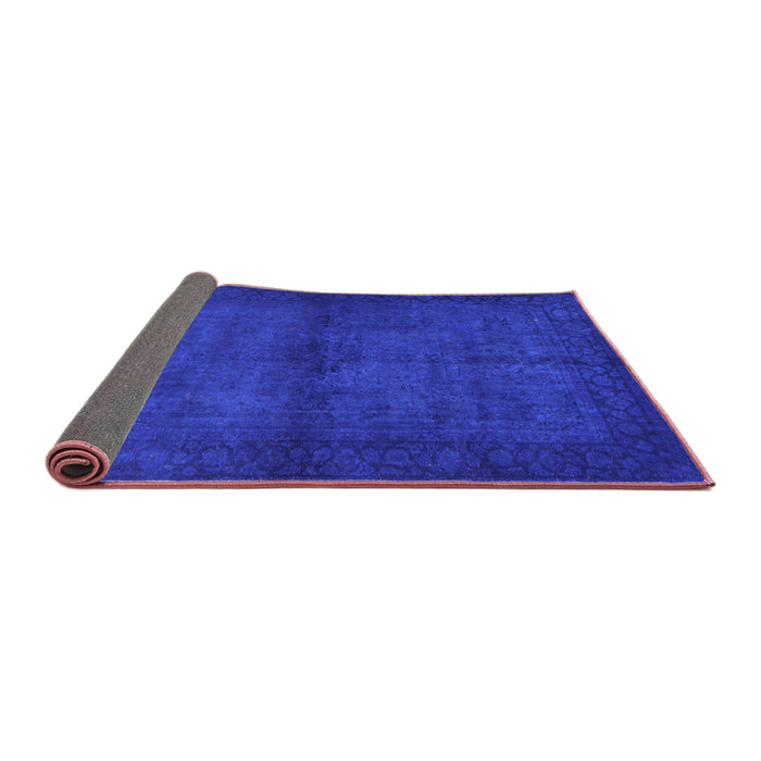 Sideview of Abstract Purple Contemporary Rug, con1951pur