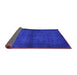 Sideview of Abstract Purple Contemporary Rug, con1951pur