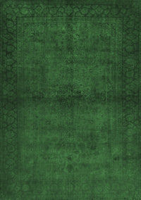 Abstract Emerald Green Contemporary Rug, con1951emgrn