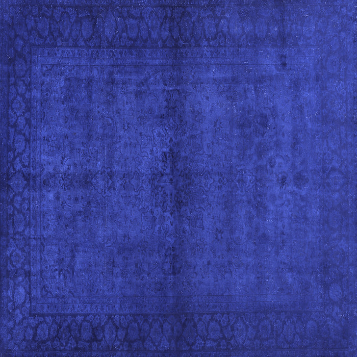 Square Machine Washable Abstract Blue Contemporary Rug, wshcon1951blu