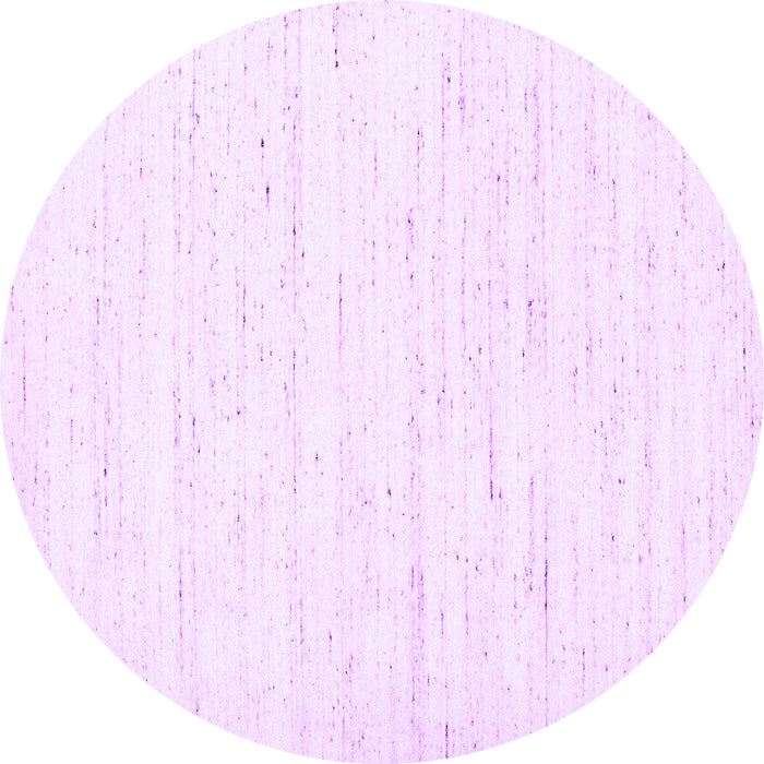 Round Solid Purple Modern Rug, con1952pur