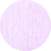 Round Solid Purple Modern Rug, con1952pur