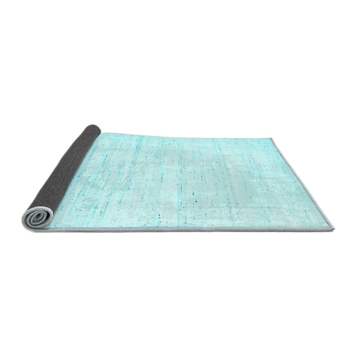 Sideview of Solid Light Blue Modern Rug, con1952lblu