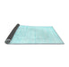 Sideview of Solid Light Blue Modern Rug, con1952lblu