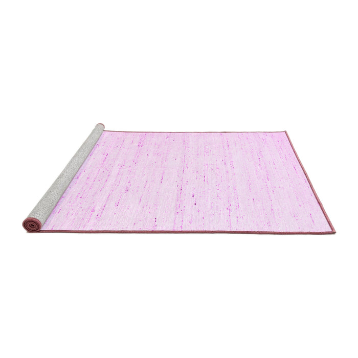 Sideview of Machine Washable Solid Pink Modern Rug, wshcon1952pnk