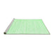 Sideview of Machine Washable Solid Emerald Green Modern Area Rugs, wshcon1952emgrn