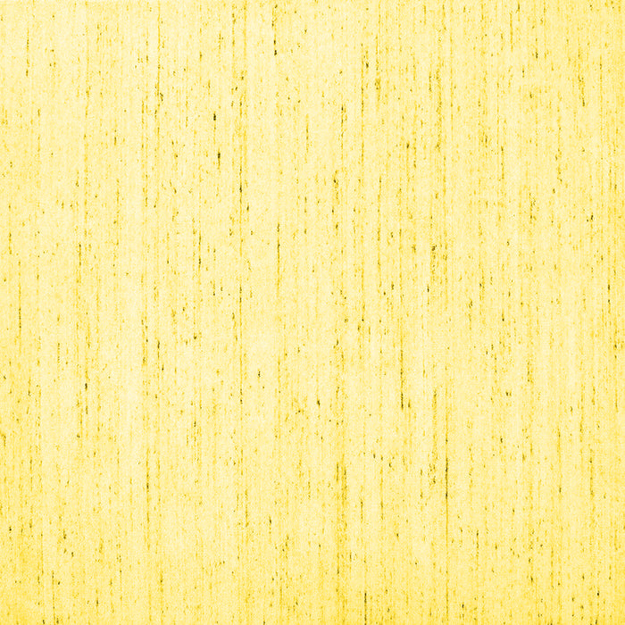 Square Machine Washable Solid Yellow Modern Rug, wshcon1952yw