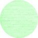 Round Solid Emerald Green Modern Rug, con1952emgrn