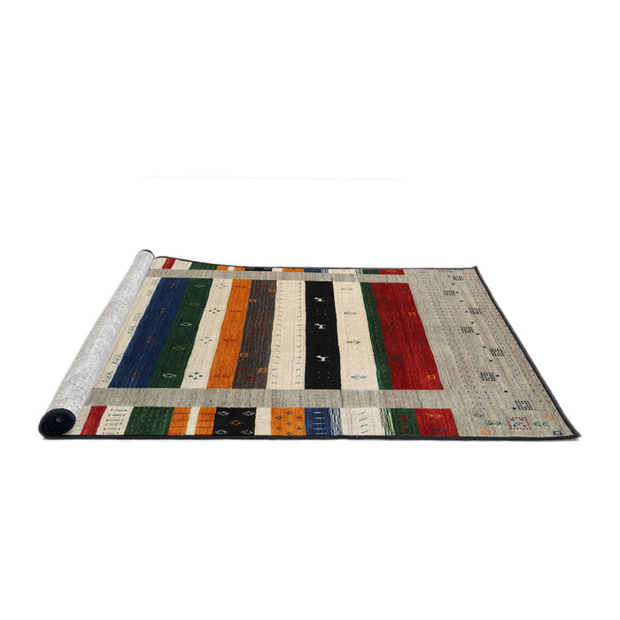 Serging Thickness of Machine Washable Contemporary Brown Rug, wshcon1953