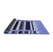 Sideview of Abstract Blue Contemporary Rug, con1953blu