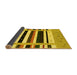 Sideview of Abstract Yellow Contemporary Rug, con1953yw