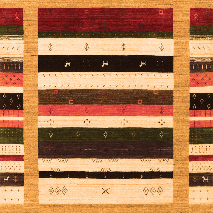 Abstract Orange Contemporary Rug, con1953org