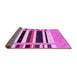 Sideview of Abstract Pink Contemporary Rug, con1953pnk