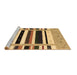 Sideview of Machine Washable Abstract Brown Contemporary Rug, wshcon1953brn