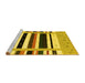 Sideview of Machine Washable Abstract Yellow Contemporary Rug, wshcon1953yw