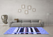 Machine Washable Abstract Blue Contemporary Rug in a Living Room, wshcon1953blu