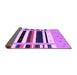 Sideview of Abstract Purple Contemporary Rug, con1953pur