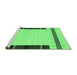 Sideview of Machine Washable Abstract Emerald Green Contemporary Area Rugs, wshcon1954emgrn